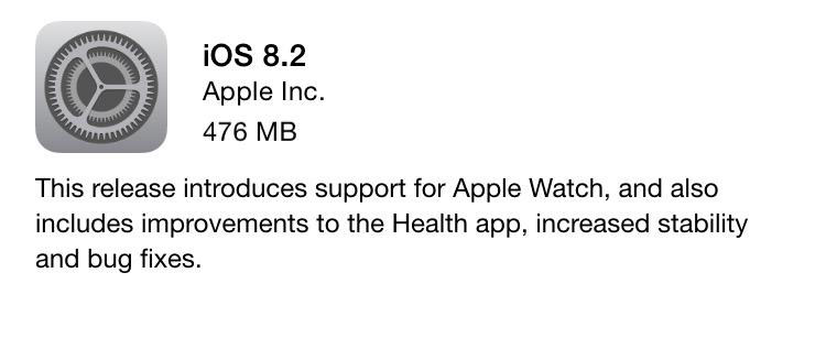 iOS 8.2 Apple