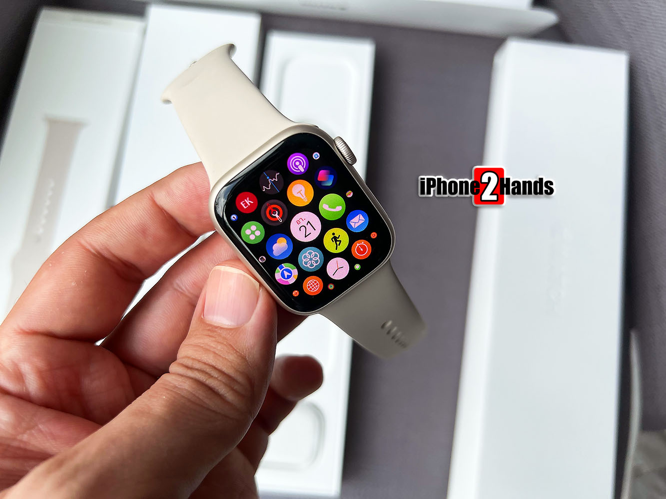 Apple Watch 7 สี Starlight 41MM GPS ศูนย์ไทย ครบกล่อง ประกันยาวๆ