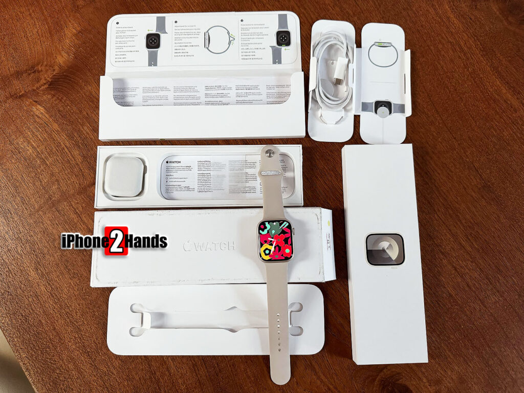 Apple Watch 9 สี Starlight 45MM Cellular ศูนย์ไทย ประกันยาวๆ ตุลาคม 67 ราคาถูก